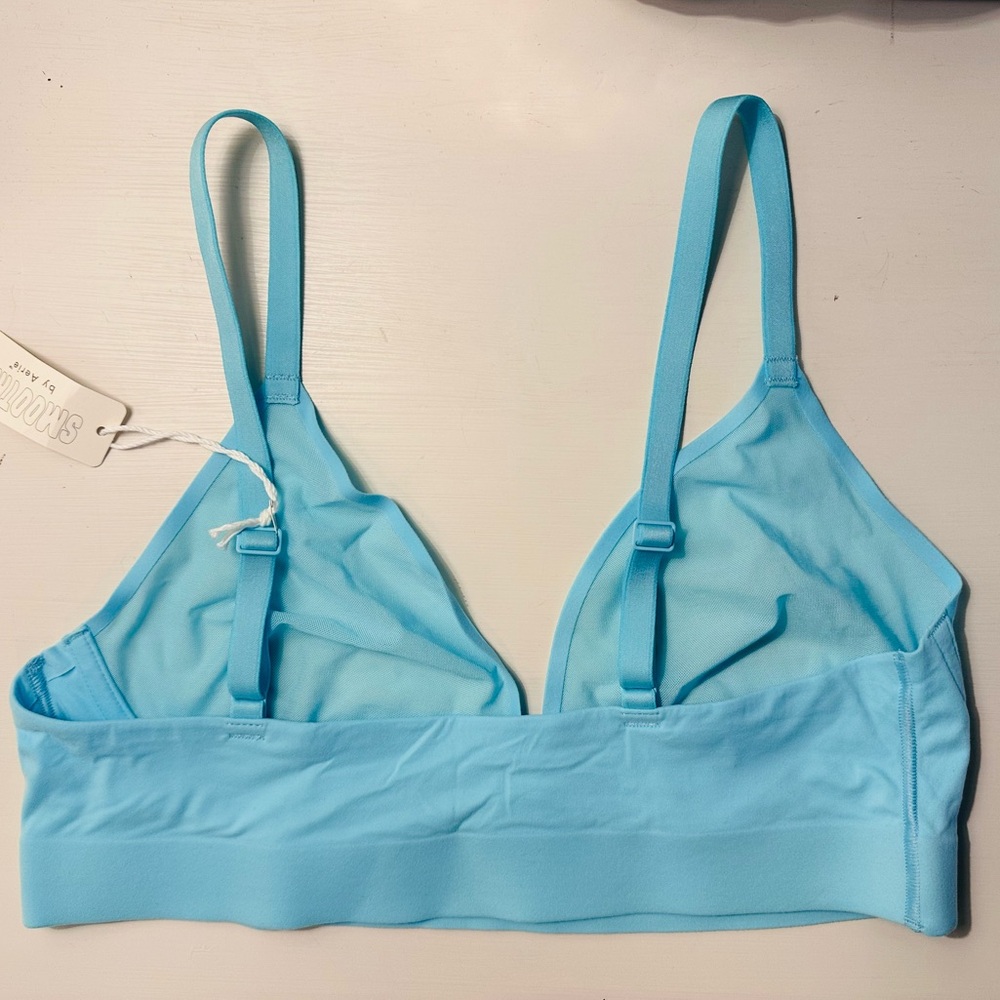 Aerie Smoothez Mesh Unlined Pull On Bra - Picture 2 of 5